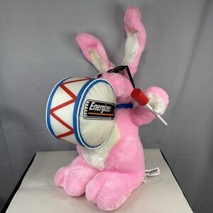 ENERGIZER BUNNY Icon 1996 Pink Plush Toy 21" Stuffed Animal w/ Drum & Sticks